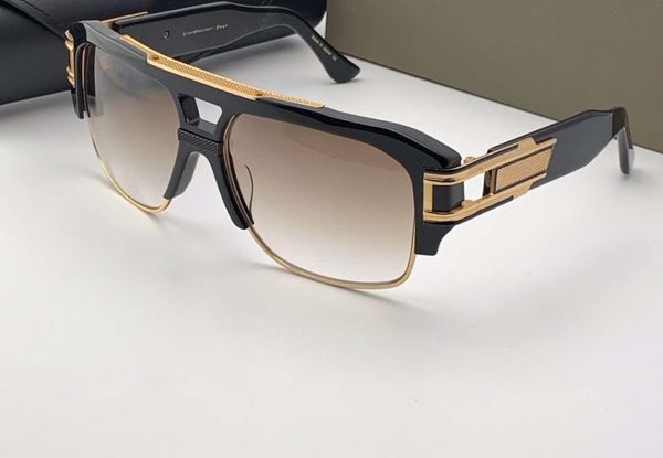 men large black gold square sunglasses brown gradient 2060 vintage sun glasses uv400 protection with box, White;black
men large black gold square sunglasses brown gradient 2060 vintage sun glasses uv400 protection with box, White;black