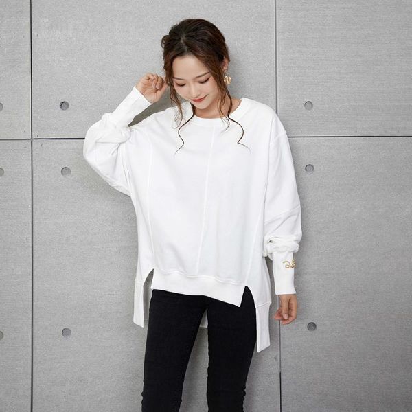 women hoodie new style long sleeve pullover loose single inelastic elasticity standard suit fall fashion girl women's clothes, Black 
women hoodie new style long sleeve pullover loose single inelastic elasticity standard suit fall fashion girl women's clothes, Black