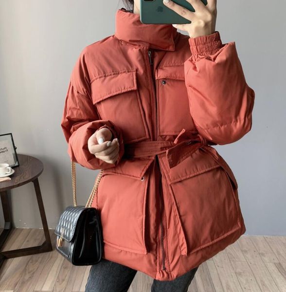 2021 winter turtleneck down female pocket zipper parkas chic loose cotton quilted jacket with p1921 belt j5ys, Black
2021 winter turtleneck down female pocket zipper parkas chic loose cotton quilted jacket with p1921 belt j5ys, Black