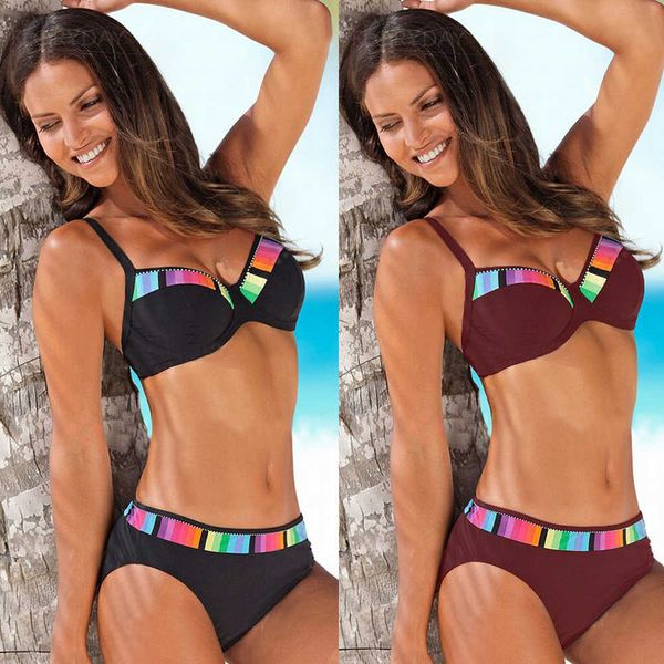 2020 women plus size bikini set push-up halter swimsuit swimwear bathing suit high waist 2 piece swimming suit biquini plus size, Black
2020 women plus size bikini set push-up halter swimsuit swimwear bathing suit high waist 2 piece swimming suit biquini plus size, Black