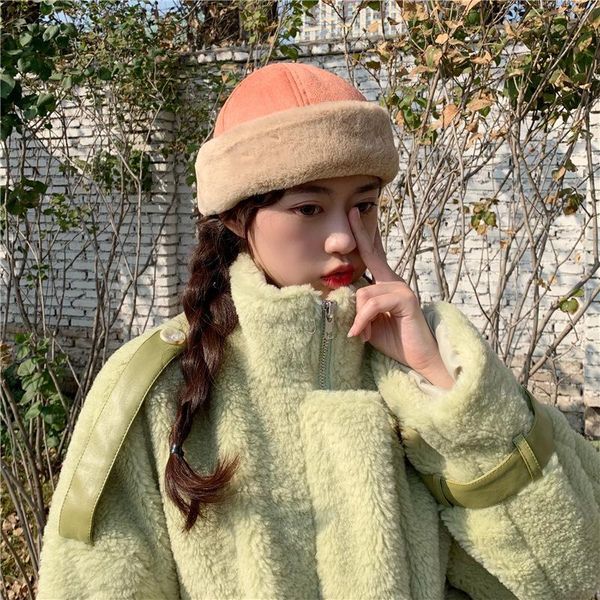 2020 cool di zhu mao female new korean version of the vintage thick warm hipster skullcap solid color dome suede hat, Blue;gray
2020 cool di zhu mao female new korean version of the vintage thick warm hipster skullcap solid color dome suede hat, Blue;gray