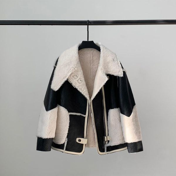 2021 winter merino fur all-in-one coat, jurchen people lambskin short motorcycle fur coat shearling jacket women sheepskin, Black
2021 winter merino fur all-in-one coat, jurchen people lambskin short motorcycle fur coat shearling jacket women sheepskin, Black