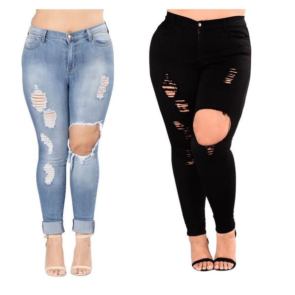 women casual oversized high waist pocket zipper ripped button jeans plain trousers pencil pants summer, Blue
women casual oversized high waist pocket zipper ripped button jeans plain trousers pencil pants summer, Blue