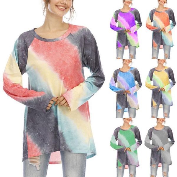 woman tshirts casual round neck rainbow color loose long sleeve blouse t-shirt tshirt women 2020 mujer camisetas1, White
woman tshirts casual round neck rainbow color loose long sleeve blouse t-shirt tshirt women 2020 mujer camisetas1, White
