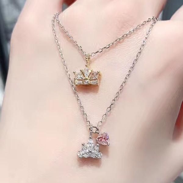 pendant necklaces 2021 swa little crown women wholesale necklace set friendship clavicle chain choker, Silver
pendant necklaces 2021 swa little crown women wholesale necklace set friendship clavicle chain choker, Silver