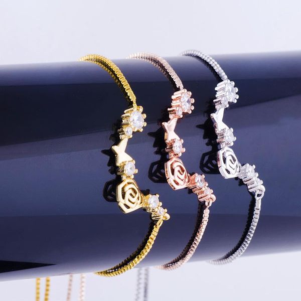 charm bracelets micro pave zircon crystal flower & butterfly bead bracelet diy copper square chain women bijoux pulseras mujer, Golden;silver
charm bracelets micro pave zircon crystal flower & butterfly bead bracelet diy copper square chain women bijoux pulseras mujer, Golden;silver
