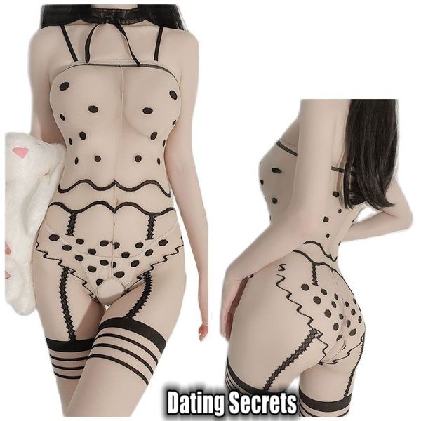 costumes tight siamese socks womens skin color perspective print polka dots open crotch body stockings seductive body socks, Black
costumes tight siamese socks womens skin color perspective print polka dots open crotch body stockings seductive body socks, Black