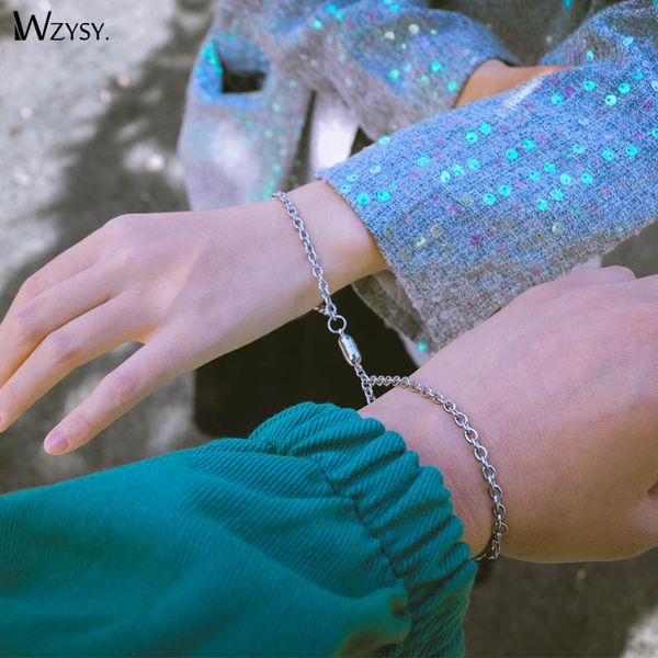stainless steel magnet attractive couple bracelet set titanium steel simple chain bracelet jewelry for women men new year gift, Black
stainless steel magnet attractive couple bracelet set titanium steel simple chain bracelet jewelry for women men new year gift, Black