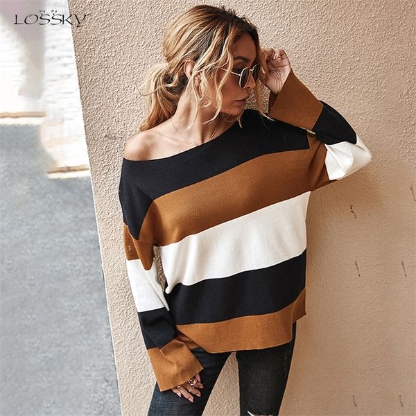 knitted sweater ladies striped stitching long sleeve pullover sweaters fashion autumn winter clothes jumper knitwear women 201130, White;black
knitted sweater ladies striped stitching long sleeve pullover sweaters fashion autumn winter clothes jumper knitwear women 201130, White;black