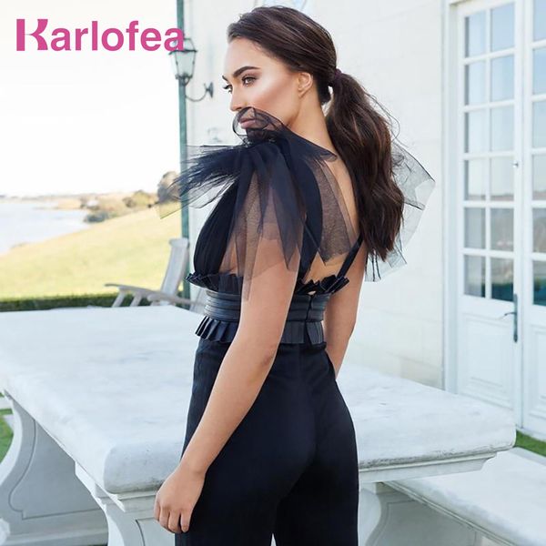karlofea elegant jumpsuit pants outfits transparent mesh pu leather patchwork rompers women v neck vacation plus size wear lj200814, Black;white
karlofea elegant jumpsuit pants outfits transparent mesh pu leather patchwork rompers women v neck vacation plus size wear lj200814, Black;white