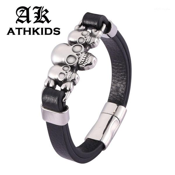 personality jewelry stainless steel black leather bracelet men magnet clasp punk male wrist band gifts pd04761, Golden;silver
personality jewelry stainless steel black leather bracelet men magnet clasp punk male wrist band gifts pd04761, Golden;silver