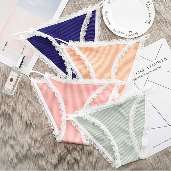 woman threaded pure crotch middle waist panties cotton soft comfortable lace-up girls briefs cute underwear, Black;white
woman threaded pure crotch middle waist panties cotton soft comfortable lace-up girls briefs cute underwear, Black;white