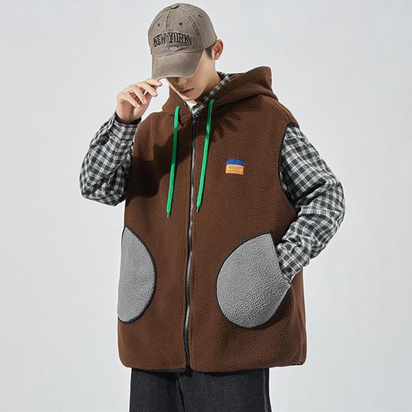 korean thicken vest casual autumn fleece fashion plus size vest hooded streetwear chalecos para hombre men clothing de50mbx, Black;white
korean thicken vest casual autumn fleece fashion plus size vest hooded streetwear chalecos para hombre men clothing de50mbx, Black;white