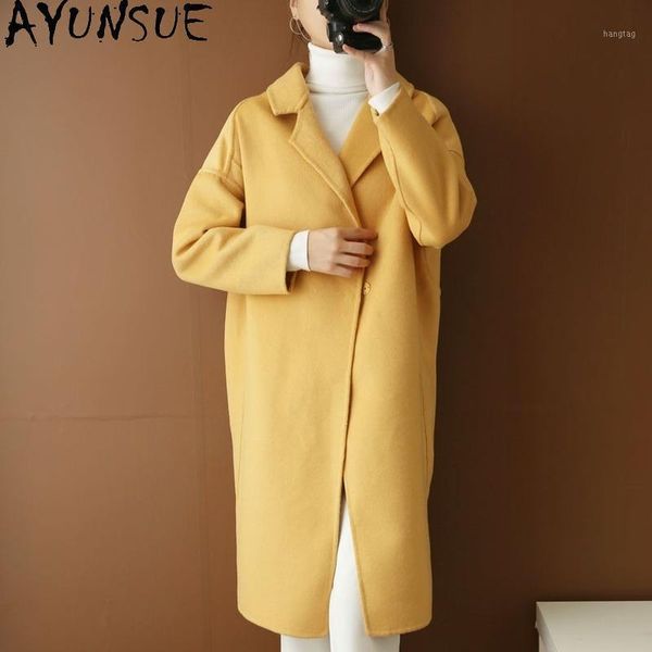 ayunsue 100% wool coat women autumn winter long jacket women korean clothes oversized coats and jackets sobretudo feminino1, Black
ayunsue 100% wool coat women autumn winter long jacket women korean clothes oversized coats and jackets sobretudo feminino1, Black
