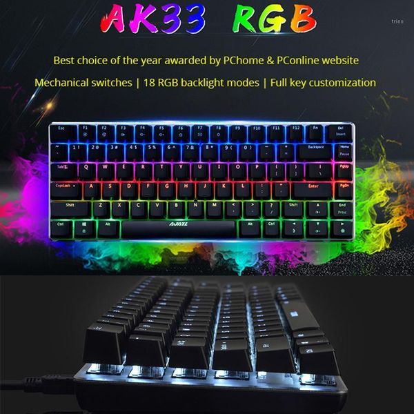 ajazz ak33 mechanical game keyboard wired russian / english layout rgb color backlight 82 key conflict computer notebook me1
ajazz ak33 mechanical game keyboard wired russian / english layout rgb color backlight 82 key conflict computer notebook me1