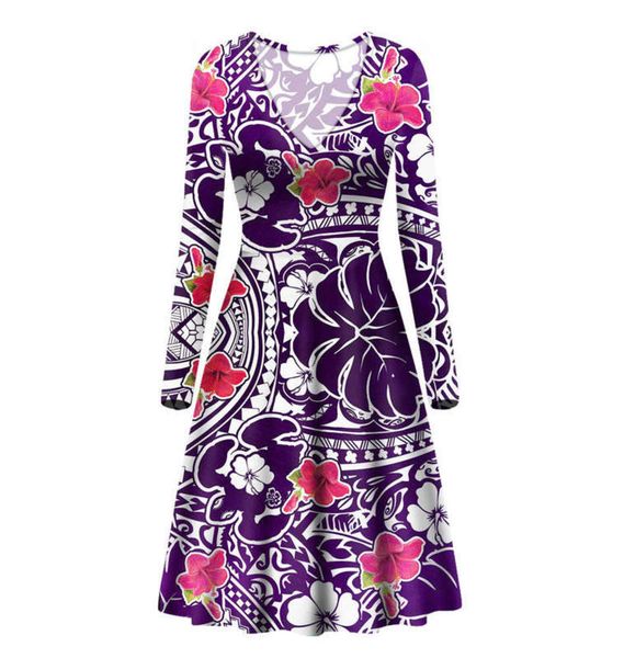 polynesian v-neck long sleeve dress, Black;gray
polynesian v-neck long sleeve dress, Black;gray