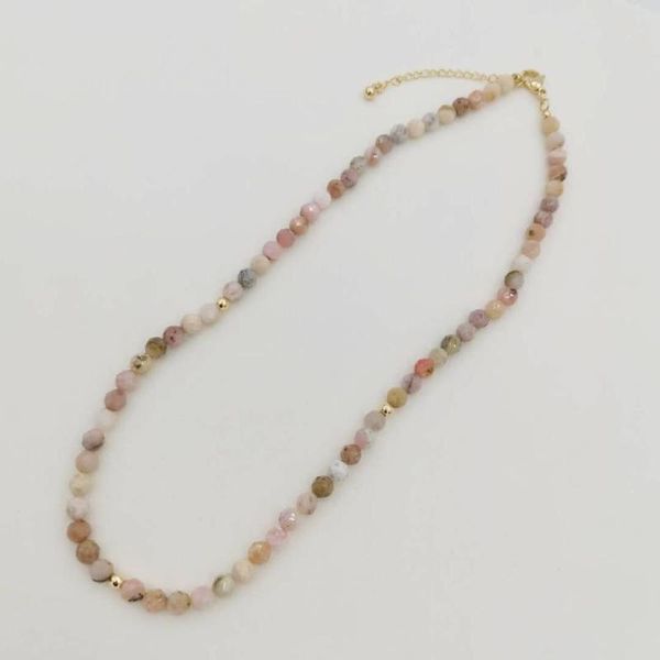 5mm pink opal necklace natural faceted gemstones 14k gold filled for women jewelry, Silver
5mm pink opal necklace natural faceted gemstones 14k gold filled for women jewelry, Silver