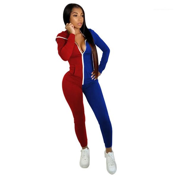 zipper skinny jumpsuits contarst color slim hooded womens clothes fashion panelled designer womens rompers casual with, Black;white
zipper skinny jumpsuits contarst color slim hooded womens clothes fashion panelled designer womens rompers casual with, Black;white