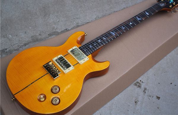 rare santana ll yellow quilt guitar reed smith 24 frets electric guitar