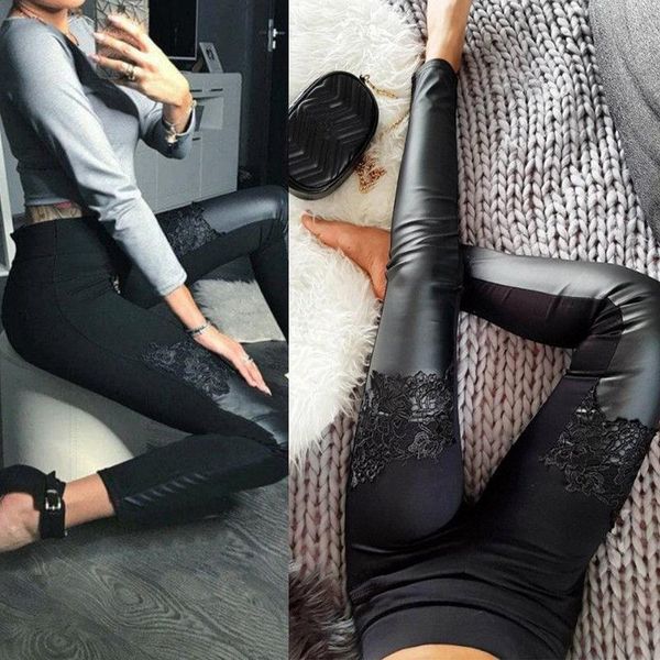2019 style fashion patchwork lace patchwork leather leggings women's ladies stretch pants fitness trousers thin fitted, Black;white
2019 style fashion patchwork lace patchwork leather leggings women's ladies stretch pants fitness trousers thin fitted, Black;white