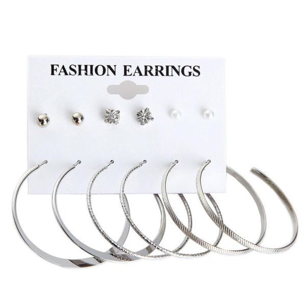 fashion silver color gold color large big earrings metal hoop 6 pair 1 set chic women smooth ear circle, Golden;silver
fashion silver color gold color large big earrings metal hoop 6 pair 1 set chic women smooth ear circle, Golden;silver