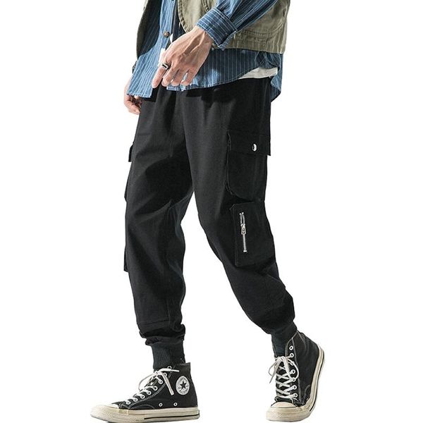 men's pants streetwear joggers men multi-pocket casual mens cargo 2021 spring harem ankle-length trousers, Black
men's pants streetwear joggers men multi-pocket casual mens cargo 2021 spring harem ankle-length trousers, Black