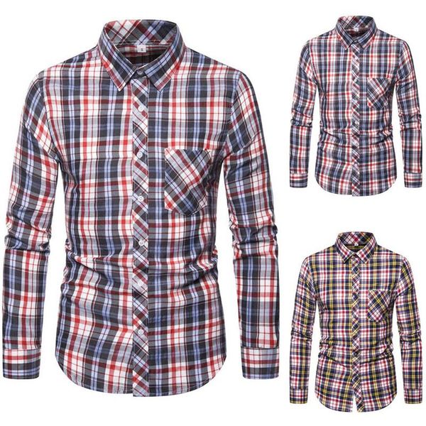 men's casual shirts camisa masculina slim plaid long sleeve pockets beach blouse social drop a55, White;black
men's casual shirts camisa masculina slim plaid long sleeve pockets beach blouse social drop a55, White;black