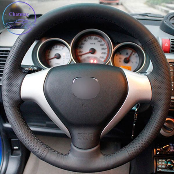diy private custom car steering wheel cover for honda city fit jazz hand sewing black leather holder decoration
diy private custom car steering wheel cover for honda city fit jazz hand sewing black leather holder decoration