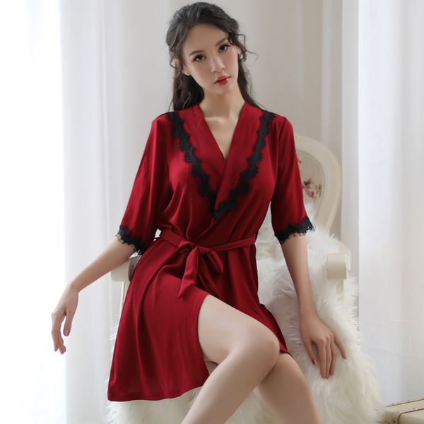 underwear small chest pajamas perspective clothing passion suit super coquettish open file nightdress bed temptation, Red;black
underwear small chest pajamas perspective clothing passion suit super coquettish open file nightdress bed temptation, Red;black
