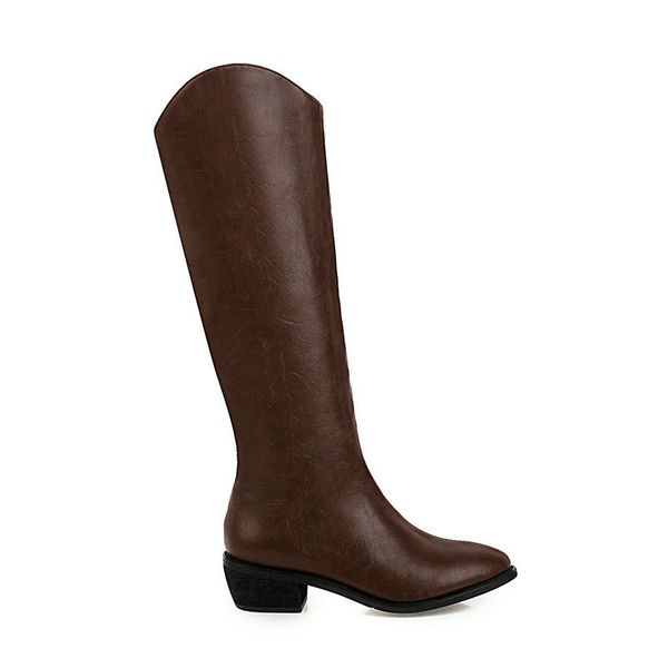 2021 new square heel knee high pointed toe zipper long boots pu autumn winter all match women shoes big size 34-43 jh10, Black
2021 new square heel knee high pointed toe zipper long boots pu autumn winter all match women shoes big size 34-43 jh10, Black