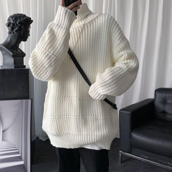 winter thick turtleneck sweater men's warm fashion retro casual knitted pullover men loose korean knitting sweaters mens clothes, White;black
winter thick turtleneck sweater men's warm fashion retro casual knitted pullover men loose korean knitting sweaters mens clothes, White;black
