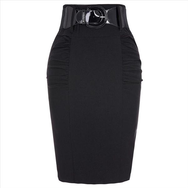 pleated skirts women shirred stretch pencil skirt office work lady business high waist knee sashes belt ol skirt sexy, Black
pleated skirts women shirred stretch pencil skirt office work lady business high waist knee sashes belt ol skirt sexy, Black