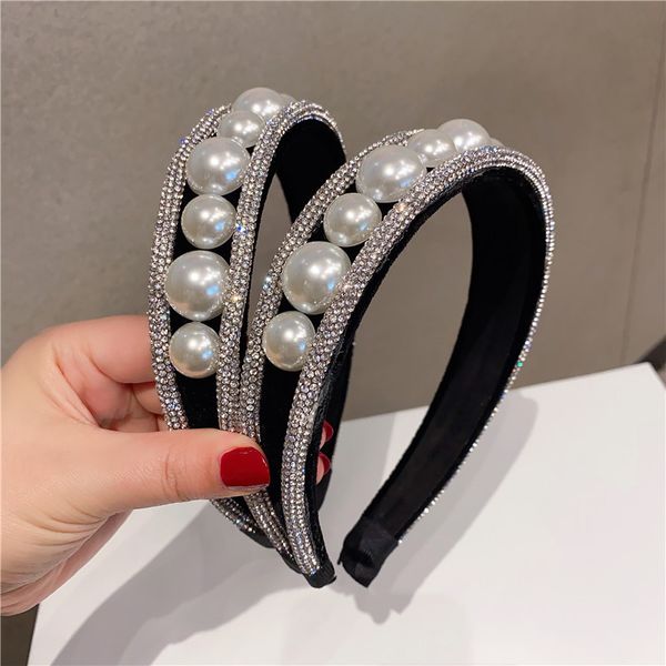 vintage style women pearl hairband ins fashion wedding hair band for bride classic baroque make up headband, Silver
vintage style women pearl hairband ins fashion wedding hair band for bride classic baroque make up headband, Silver