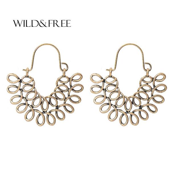 hoop & huggie wild&vintage twisted round earrings for women antique gold&silver color hollow out flower shape boho jewelry, Golden;silver
hoop & huggie wild&vintage twisted round earrings for women antique gold&silver color hollow out flower shape boho jewelry, Golden;silver