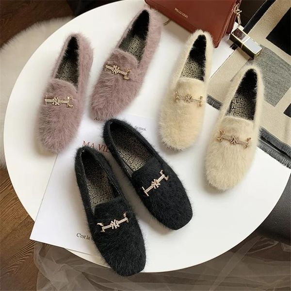 chic designer shoes women luxury flat loafers fashion square toe metal fur slip on shoes fall winter casual lady office zapatos, Black
chic designer shoes women luxury flat loafers fashion square toe metal fur slip on shoes fall winter casual lady office zapatos, Black