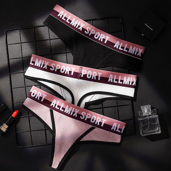 women's underwear color contrast sports thread cotton letter wide low waist traceless t-shirt, Black;pink
women's underwear color contrast sports thread cotton letter wide low waist traceless t-shirt, Black;pink