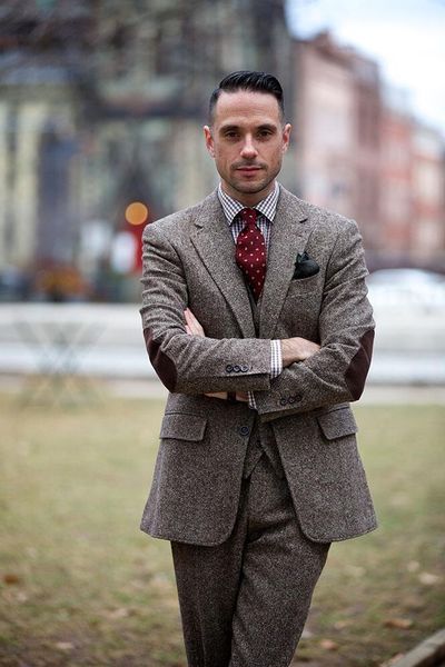 men's suits & blazers 2021 latest coat pant designs brown tweed men suit classic skinny blazer modern style tailor tuxedo 3 pieces tern, White;black
men's suits & blazers 2021 latest coat pant designs brown tweed men suit classic skinny blazer modern style tailor tuxedo 3 pieces tern, White;black