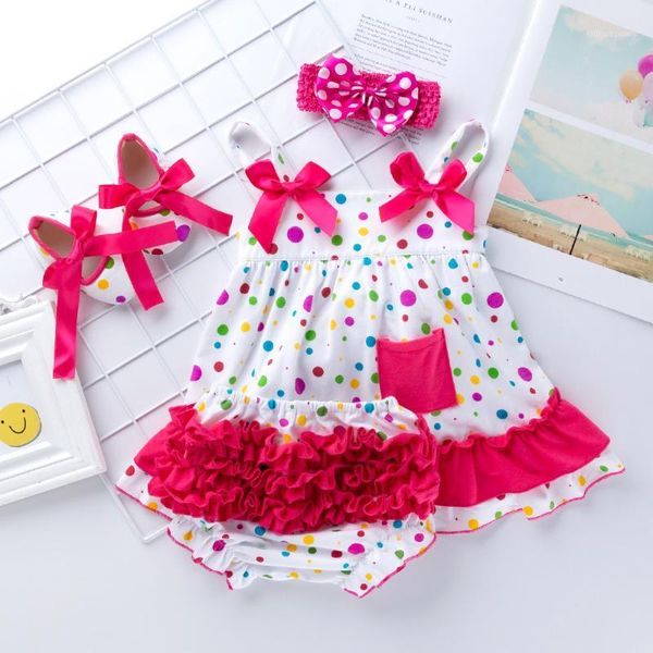 clothing sets summer born girls 4pcs outfits dot baby girl rompers jumpsuit short pants headbank shoes set1, White
clothing sets summer born girls 4pcs outfits dot baby girl rompers jumpsuit short pants headbank shoes set1, White