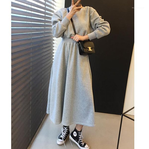 new 2020 autumn winter women dress thicken high elastic waist casual long minimalist pockets wild warm dresses1, Black;gray
new 2020 autumn winter women dress thicken high elastic waist casual long minimalist pockets wild warm dresses1, Black;gray