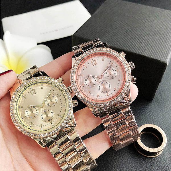 brand wrist watch for women girl 3 dials crystal style steel metal band quartz watches tom32, Silver
brand wrist watch for women girl 3 dials crystal style steel metal band quartz watches tom32, Silver