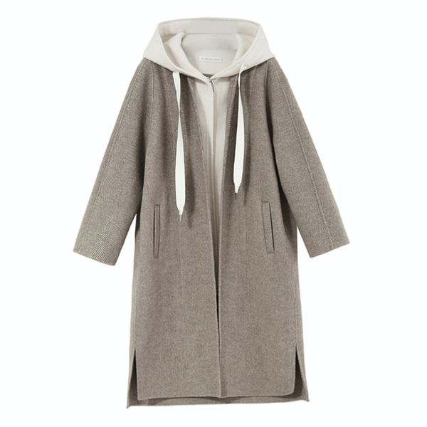 2021 new women's wool jacket winter double-sided hood released with long sleeve thick coat hs1 skqz, Black
2021 new women's wool jacket winter double-sided hood released with long sleeve thick coat hs1 skqz, Black