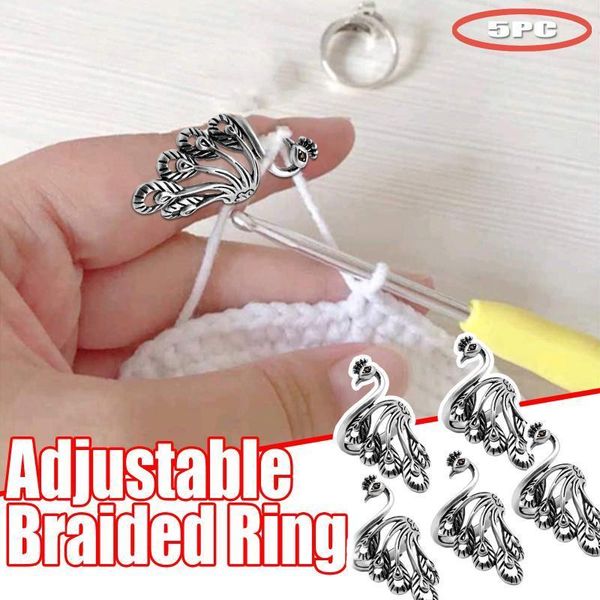 practical knitting tools fashion knitting ring adjustable loop crochet home accessories ring 5pc1, Black
practical knitting tools fashion knitting ring adjustable loop crochet home accessories ring 5pc1, Black