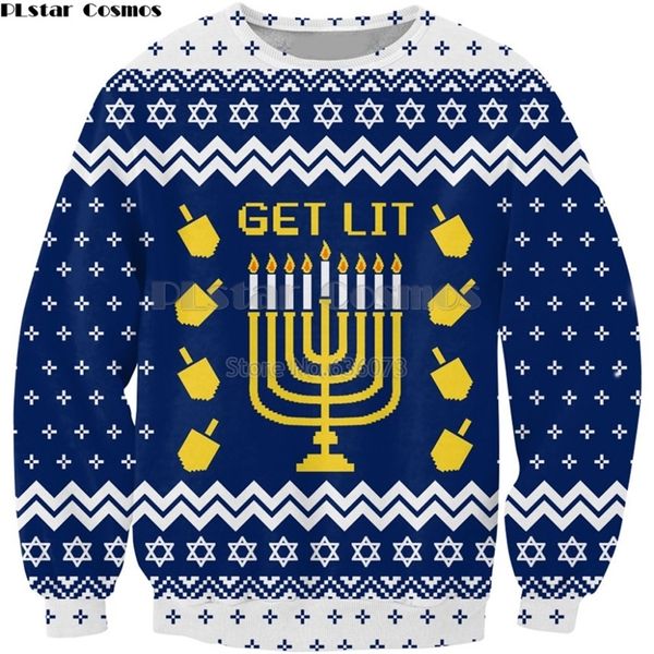 plstar cosmos drop shipping new fashion crewneck sweatshirt christmas get lit hanukkah print 3d men women casual pullovers 201127, Black
plstar cosmos drop shipping new fashion crewneck sweatshirt christmas get lit hanukkah print 3d men women casual pullovers 201127, Black