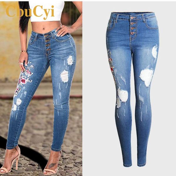 women's jeans plus size ripped high waist women stretch hole embroidery pants vintage bleached cotton denim trousers, Blue
women's jeans plus size ripped high waist women stretch hole embroidery pants vintage bleached cotton denim trousers, Blue