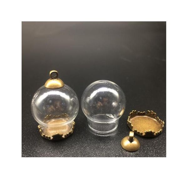 5sets 20*15mm clear round glass globes orbs metal crown base tray set jewelry finding cap necklace vial pendant wishing bbyenn, Black
5sets 20*15mm clear round glass globes orbs metal crown base tray set jewelry finding cap necklace vial pendant wishing bbyenn, Black