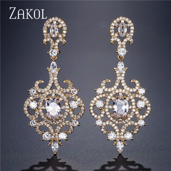 dangle & chandelier zakol vintage big cubic zirconia large drop crystal with tiny cz luxury bridal wedding dangling earring fsep2134, Silver
dangle & chandelier zakol vintage big cubic zirconia large drop crystal with tiny cz luxury bridal wedding dangling earring fsep2134, Silver
