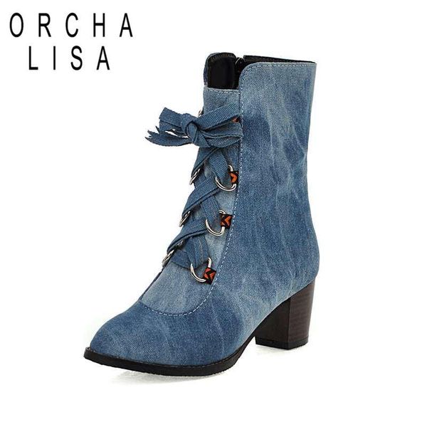 orcha lisa big size 46 western denim boots women cross tied high heels shoes woman blue cowboy ankle boots blue jeans booties, Black
orcha lisa big size 46 western denim boots women cross tied high heels shoes woman blue cowboy ankle boots blue jeans booties, Black