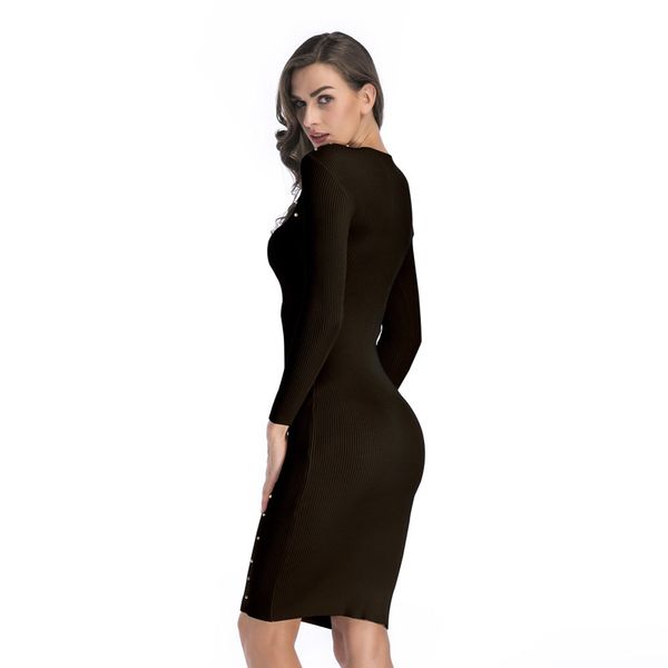 womens sleeve knit dress decoration body was thin long bag hip skirt women idrg, Black;gray
womens sleeve knit dress decoration body was thin long bag hip skirt women idrg, Black;gray