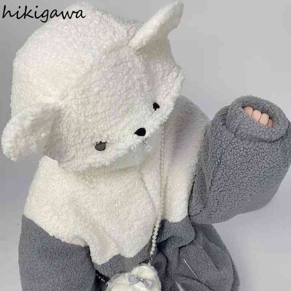 hikigawa cute bear hoodies women autumn winter clothes imitation lambs wool hooded streetwear bf oversized sweatshirt 98487, Black
hikigawa cute bear hoodies women autumn winter clothes imitation lambs wool hooded streetwear bf oversized sweatshirt 98487, Black
