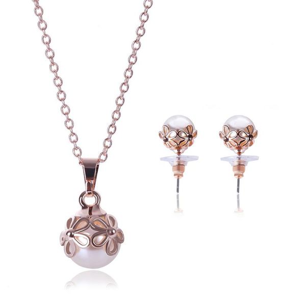 women's jewelry sets flower pearl beaded pendant necklace women earrings for anniversary party christmas gift, Silver
women's jewelry sets flower pearl beaded pendant necklace women earrings for anniversary party christmas gift, Silver